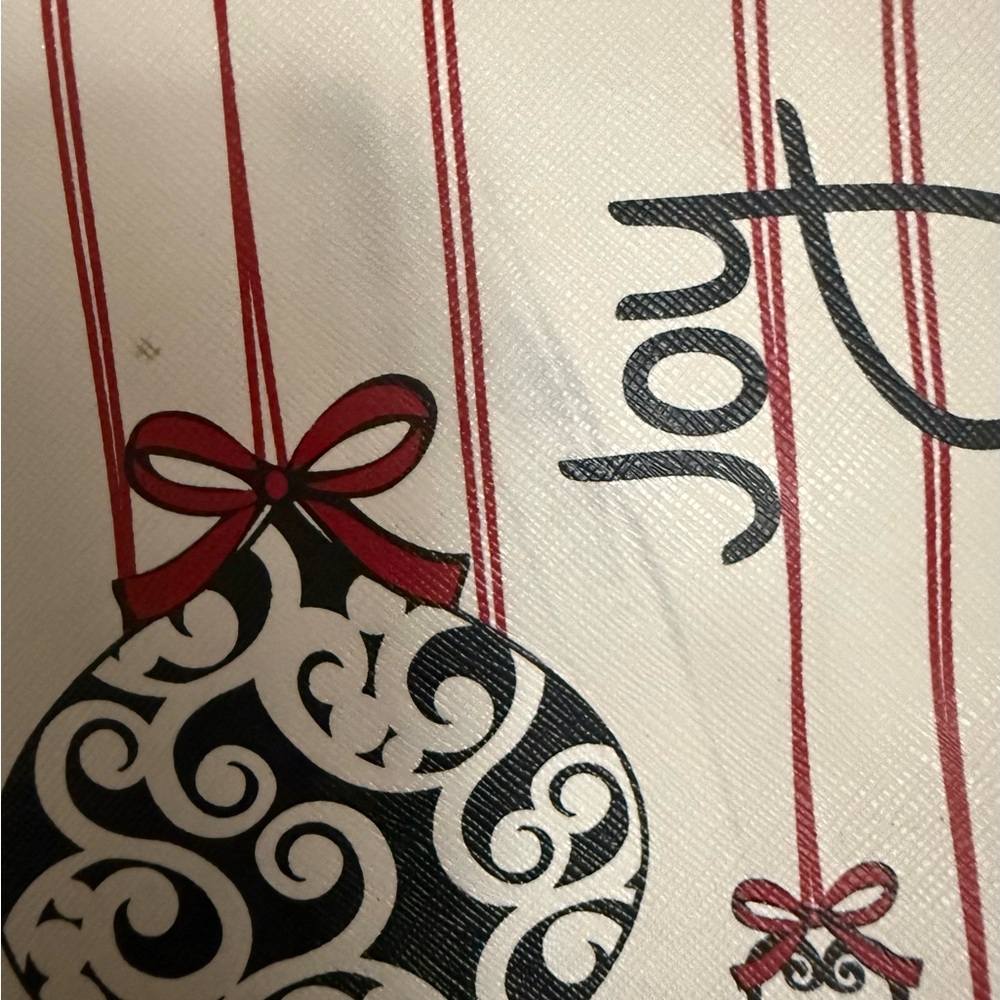 Brighton Holiday tote bag..White and Red Striped Zipper Pouch - Picture 4 of 6